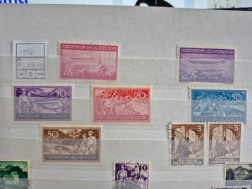 Liechtenstein 1912/2005 - Zeppelin Mi. Nr. 149–150 met vouw, Gestempeld