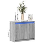 vidaXL Dressoir met LED 72x34x61 cm bewerkt hout grijs, Huis en Inrichting, Verzenden, Nieuw, 50 tot 100 cm, 25 tot 50 cm