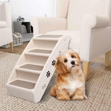 vidaXL Hondentrap inklapbaar 62x40x49,5 cm crème, Dieren en Toebehoren, Verzenden, Nieuw