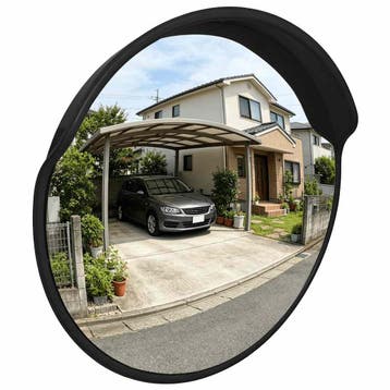 vidaXL Verkeersspiegel voor buiten 30 cm PC-kunststof zwart, Huis en Inrichting, Verzenden, Nieuw
