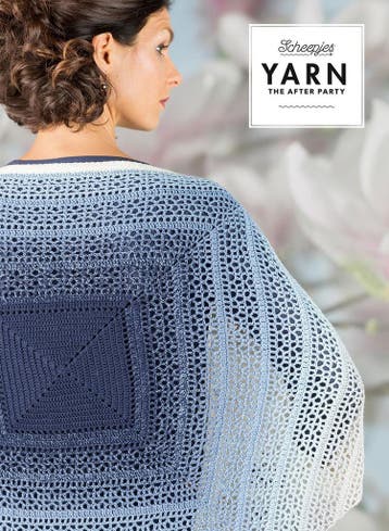 Haakpatroon Bolero Indigo Shrug Damesvest van verloopgaren, Hobby en Vrije tijd, Ophalen of Verzenden, Nieuw