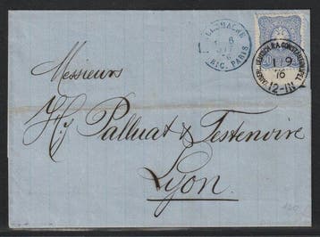 Duits postkantoor in Turkije 1875 - Turkije Voorloper V 34,, Gestempeld