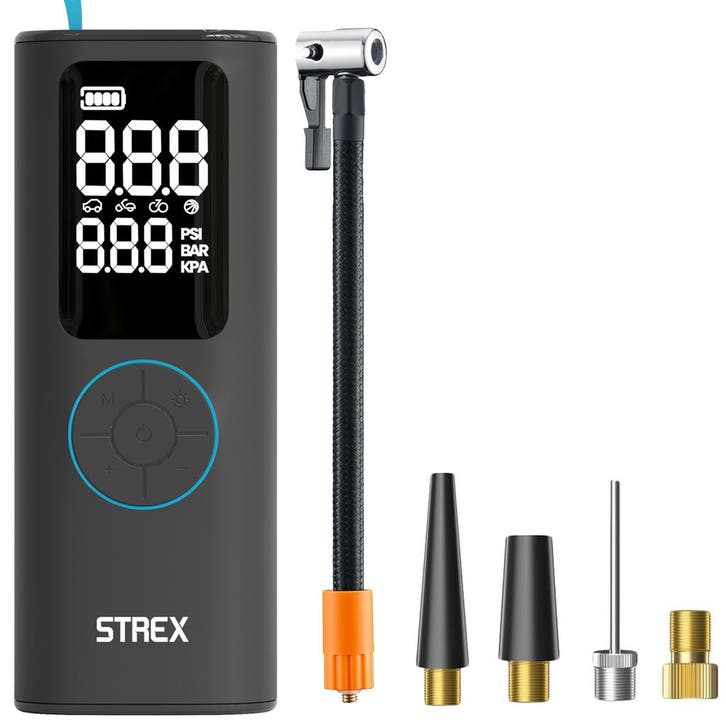 Strex Elektrische Bandenpomp - Draadloze Mini Compressor, Doe-het-zelf en Verbouw, Compressors, Nieuw, Verzenden