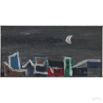 Karl Rödel (1907-1982) - Nächtliche Stadt, Antiek en Kunst