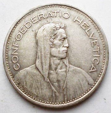 Zwitserland. 5 Francs 1933 (Zonder minimumprijs), Postzegels en Munten, Munten | Europa | Niet-Euromunten