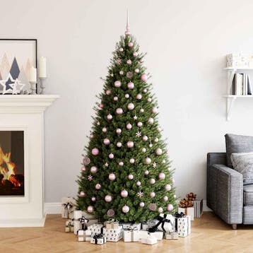 vidaXL 111-delige Kerstballenset polystyreen roze, Verzenden, Nieuw