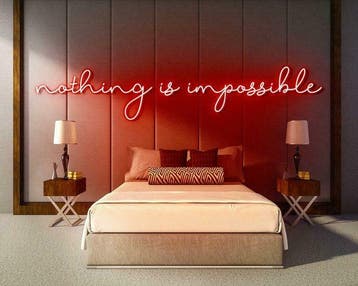 NOTHINGISIMPOSSIBLE neon sign - LED neon reclame bord neo..., Verzenden