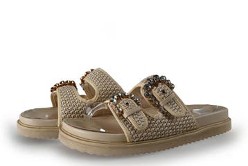 Stefano Lauran Slippers in maat 39 Beige, Kleding | Dames, Slippers, Verzenden, Beige, Stefano Lauran