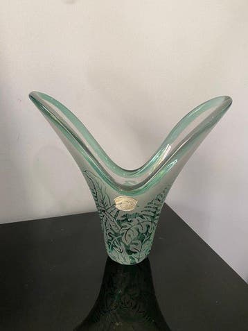 Val Saint Lambert - Bloempot - Golf - Kristal