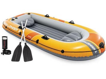 Intex Challenger 3 - Opblaasboot - 295 x 137 x 43 cm -, Verzenden, Zo goed als nieuw