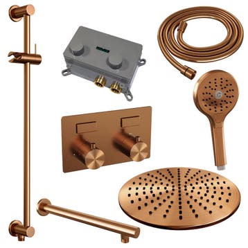 Brauer Copper Edition Thermostatische Regendoucheset Inbouw, Ophalen of Verzenden, Nieuw