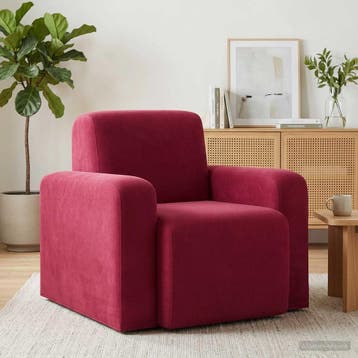vidaXL Fauteuil Wijnrood fluweel, Huis en Inrichting, Fauteuils, Verzenden, Nieuw