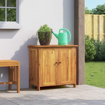 vidaXL Tuinkast 75x33x107 cm massief acaciahout, Huis en Inrichting, Kasten | Overige, Verzenden, Nieuw