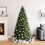 vidaXL 111-delige Kerstballenset polystyreen wit en grijs, Diversen, Kerst, Verzenden, Nieuw