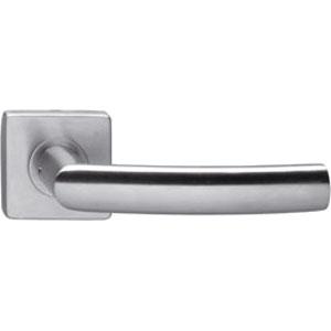 Intersteel enkele deurklink Blok op rozet vierkant rvs, Verzenden, Nieuw