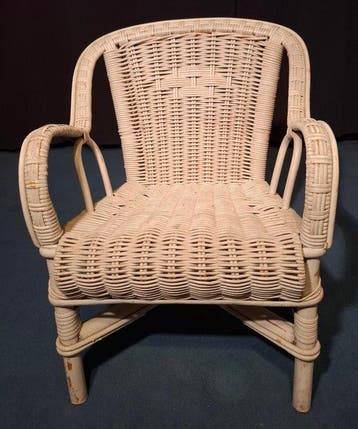 Fauteuil - Rattan, Hout - Kindermodel uit 1930