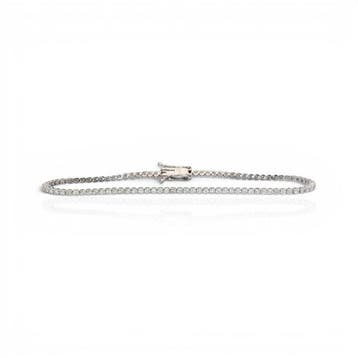 Tennis armband - 18 karaat Witgoud - 1.21ct. tw. Diamant