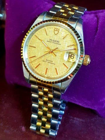 Tudor - Prince Oysterdate - GOLD LINEN DIAL - Zonder