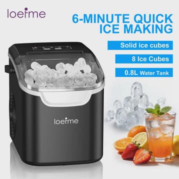 LOEFME IJsmachine Desktop - Snel 12kg/dag, 8 ijsblokjes per, Caravans en Kamperen, Verzenden, Nieuw