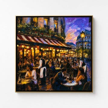 Néo Pablo - The Flowers of Saint-Germain - Unique work -, Antiek en Kunst, Kunst | Schilderijen | Modern