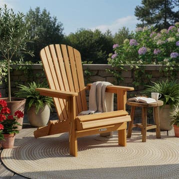 Tuinstoel / Tuinligstoel Korfu - Acaciahout - Opvouwbaar, Tuin en Terras, Tuinstoelen, Verzenden, Nieuw