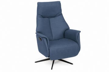Relaxfauteuil Woerden - relaxfauteuils - Blauw, Nieuw, Blauw, Stof