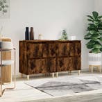 vidaXL Dressoirs 2 st 60x35x70 cm bewerkt hout gerookt, Verzenden, Nieuw, 50 tot 100 cm, 25 tot 50 cm