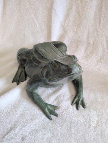 sculptuur, Frog sitting - 28 cm - 28 cm - Brons