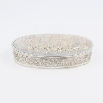 Amsterdam 1927 - Tabaksdoos - .833 zilver, Antiek en Kunst