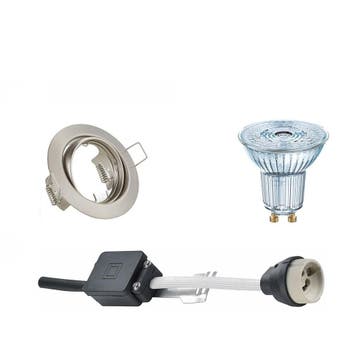 GU10 Inbouwspot Set - Mat Nikkel - Inbouw Rond - Dimbaar -, Huis en Inrichting, Lampen | Spots, Metaal of Aluminium, Nieuw, Ophalen of Verzenden