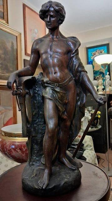 sculptuur, Le Travail - 41 cm - Legering