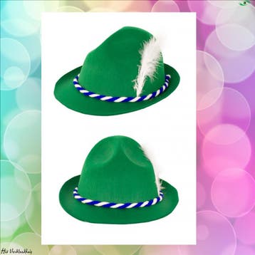 Tiroler Hoed groen met veer / Oktoberfest, Verzenden, Nieuw