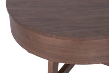 Salontafel KYOTO 70cm rond met opbergruimte mango hout, Huis en Inrichting, Tafels | Salontafels, Ophalen of Verzenden, Nieuw