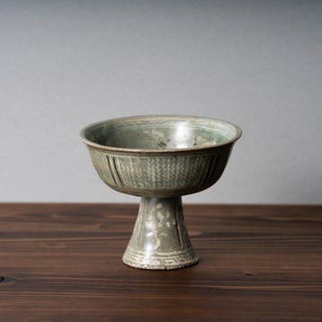 Goryeo Celadon-stemkop met ingelegd reigerontwerp - Keramiek