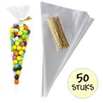 Fako Bijoux - 50x Cellofaan Puntzakken 30x16cm - Puntzak, Verzenden, Nieuw