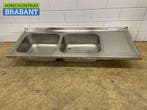 RVS Spoelblad Dubbele spoelbakken 180 x 70 cm Horeca, Ophalen of Verzenden, Nieuw zonder verpakking