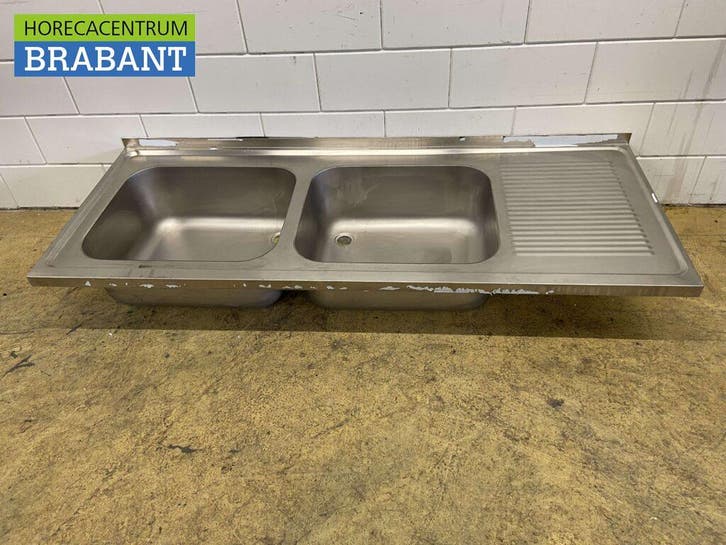 RVS Spoelblad Dubbele spoelbakken 180 x 70 cm Horeca, Zakelijke goederen, Horeca | Keukenapparatuur, Nieuw zonder verpakking, Ophalen of Verzenden