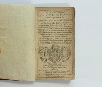 Estienne de Choiseul - Liste générale des postes de France -, Antiek en Kunst