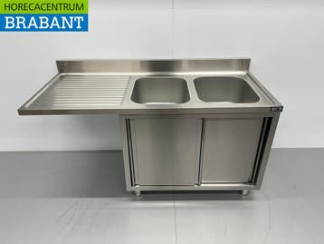 RVS Spoeltafel dubbele spoelbakken Premium-line 2, Ophalen of Verzenden, Nieuw in verpakking