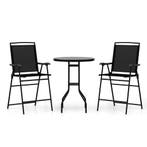 LIVSK Set van 3 Buiten Bistro Meubilair - Ergonomische Stoel, Tuin en Terras, Verzenden, Nieuw