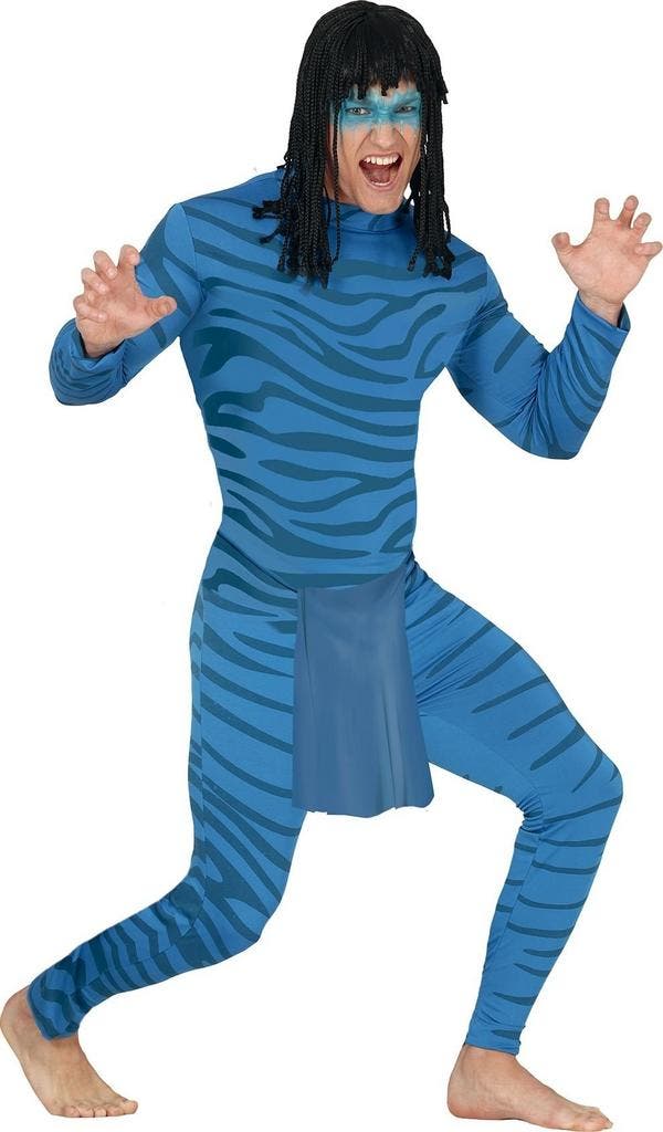 Avatar Kostuum Blauw Mannen, Kleding | Heren, Carnavalskleding en Feestkleding, Nieuw, Ophalen of Verzenden