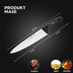 Eikaso Solingen 4-delige Messenset Zwart – Koksmes, Brood., Ophalen of Verzenden, Nieuw, Overige materialen, Bestekset