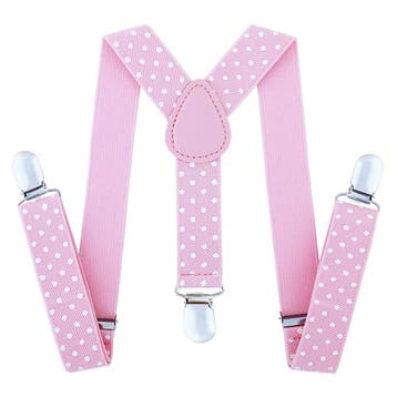 Fako Fashion - Kinder Bretels - Stippen - 65cm - Roze, Verzenden, Nieuw