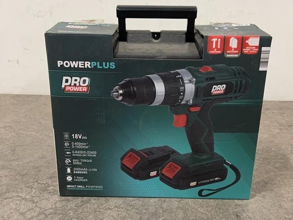 Veiling - Powerplus schroef- en boormachine POW8060, Doe-het-zelf en Verbouw, Gereedschap | Boormachines