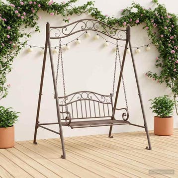 vidaXL Schommelframe Antiek Bruin 113 x 121,5 x 168 cm Staal, Verzenden, Nieuw