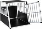 2dekans | Tectake Single Hondenbench - Zwart/Zilver - 90 x, Ophalen of Verzenden, Zo goed als nieuw
