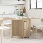 vidaXL Eettafel 2 pcs 140 x 80 x 77 cm Bewerkt hout Sonoma, Verzenden, Nieuw