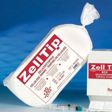 Zelltip cellulose celstof deppper swabs 4x5 cm, Verzenden, Nieuw