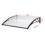 [en.casa] Deurluifel Mellerud afdak 150x100 cm transparant e, Doe-het-zelf en Verbouw, Verzenden, Nieuw