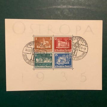 Duitse Rijk 1935 - OSTROPA blok met CTO stempel Koningsberg, Gestempeld
